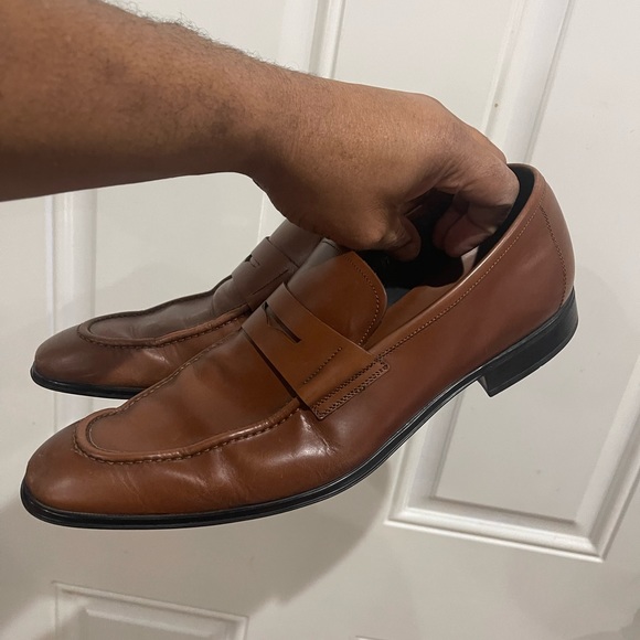 Salvatore Ferragamo Tan Brown Penny Loafer Sz 10.5 D - Picture 5 of 12